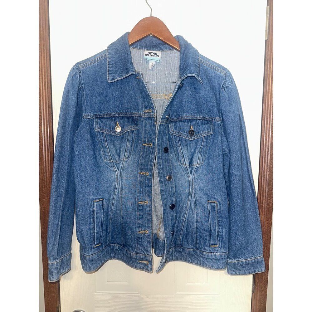 Future Collective Gabriella Karefa-Johnson Denim Jean Jacket Size Small - Picture 7 of 14
